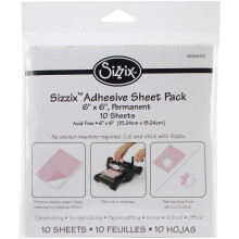 Sizzix Adhesive Sheets 6"X6" 10/Pkg-