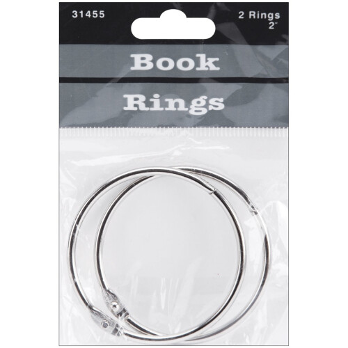Book Rings 2" 2/Pkg-Silver