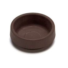 Bulk Hardware Non-Slip Plastic Castor Cups- Large, Brown, Pack of 4