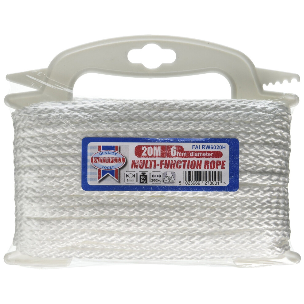 Faithfull Rw6020h Multi Function Rope - White