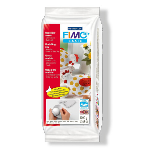 Staedtler Staedtler Fimo Air Basic Air Drying Modelling Clay 1 kg - White