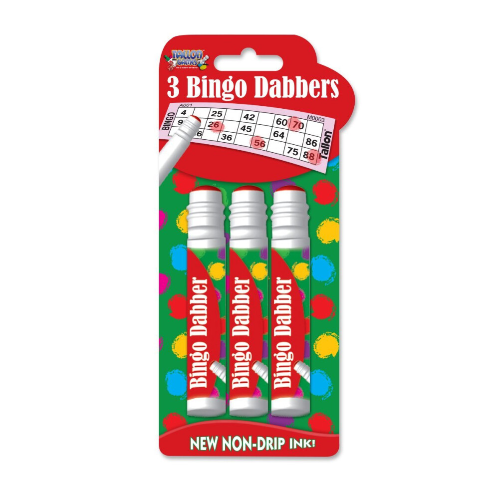 Tallon International Tallon Games Bingo Dabber (Pack Of 3) Red/Blue