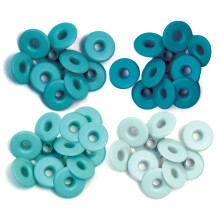 Claveles para scrapbooking - We R Memory Keepers - Aluminio Aqua - Grande