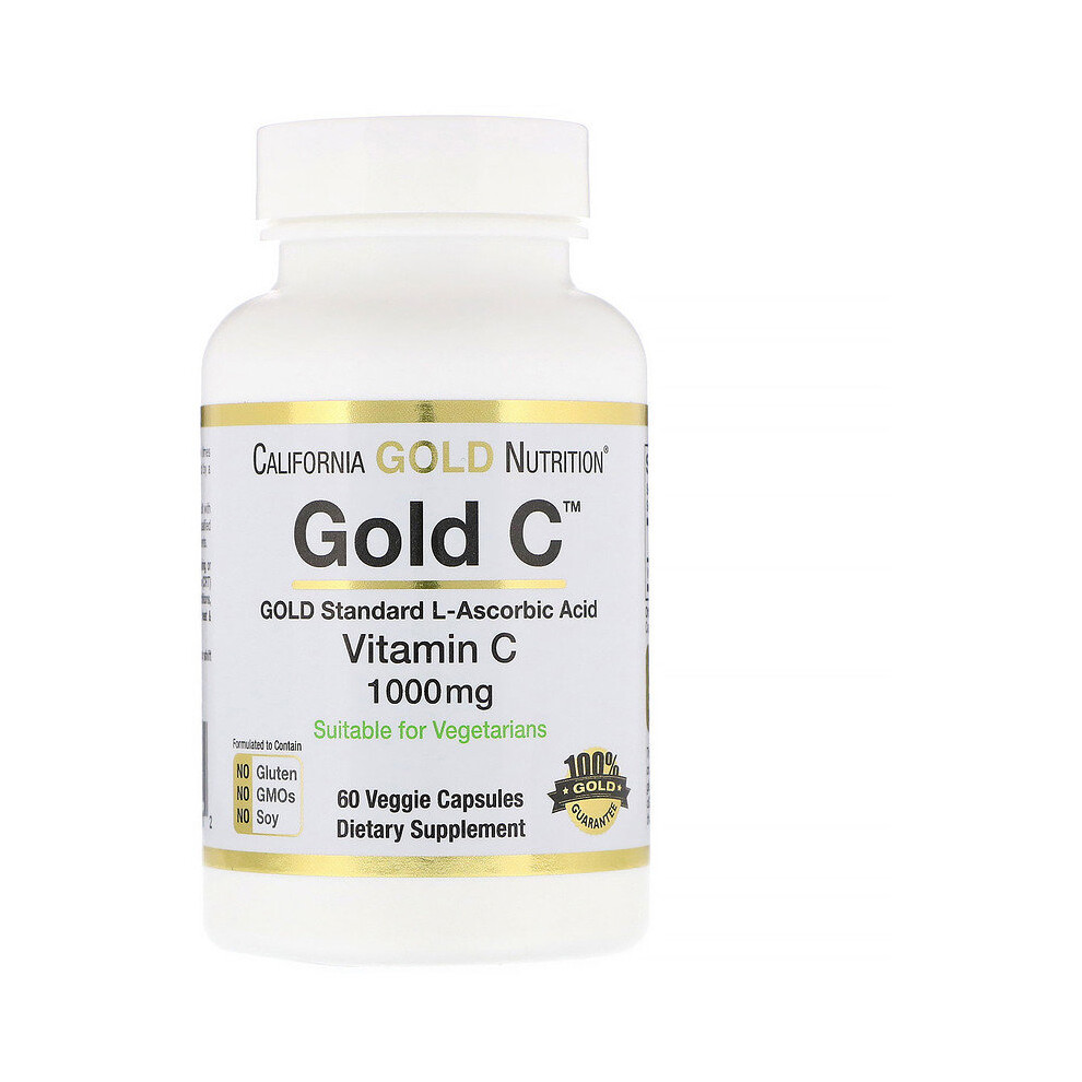 California Gold Nutrition Gold C, Vitamin C, 1,000 Mg, 60 Veggie Capsules