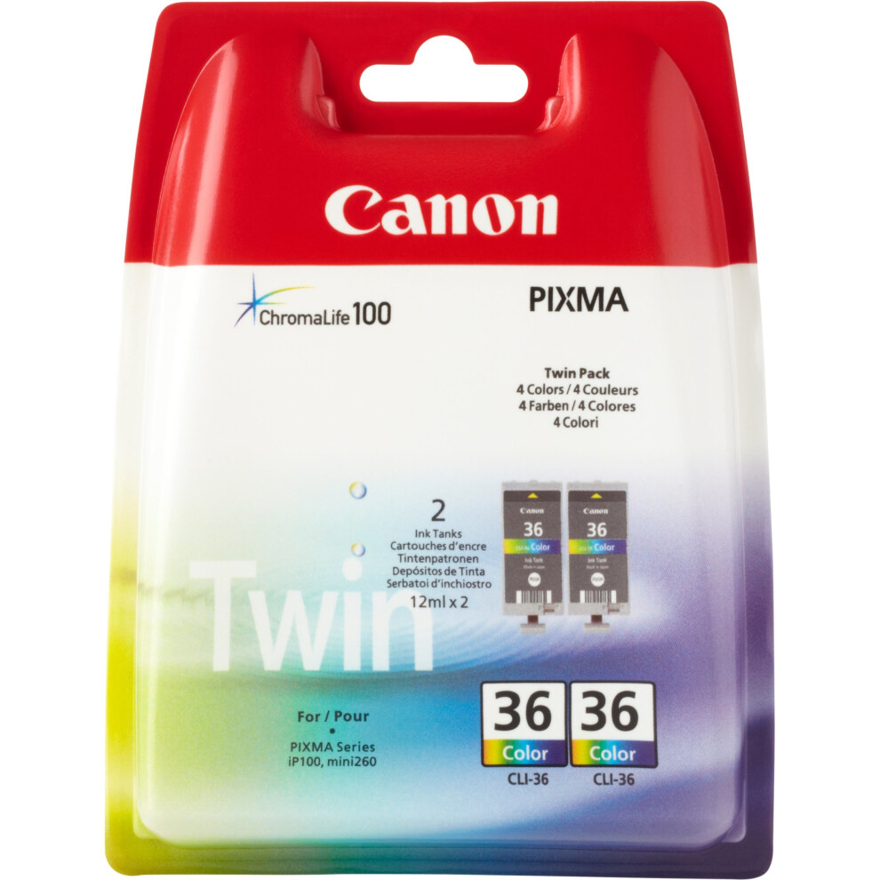 Canon CLI36 Ink Cartridge Twin Pack