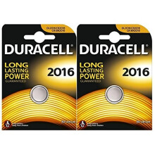 2 DURACELL 2016 Lithium Batteries CR2016 DL2016 ECR2016 Expiry 2021