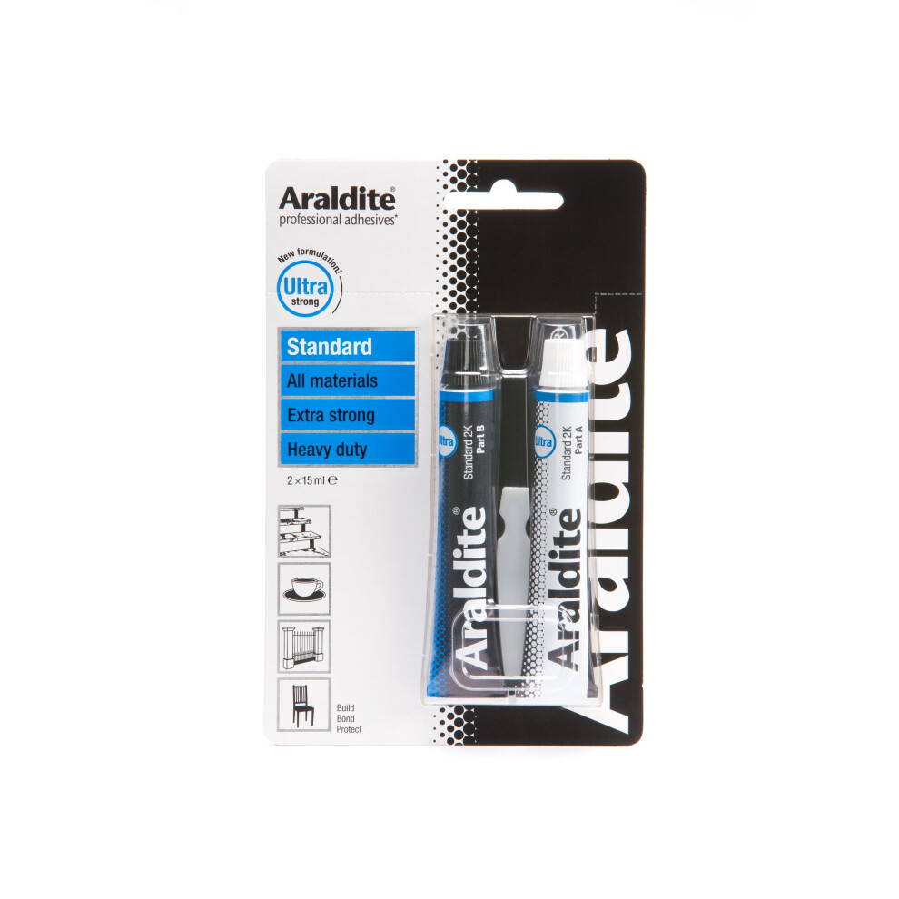 Araldite 2-Tubes Standard Epoxy, 15 ml