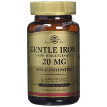 Solgar, Sanftes Eisen, 25 mg, 180 pflanzliche Kapseln