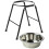 Raised Dog Bowl Stand 1 x 1600ml Food Feeder Double Water 300mm High 3