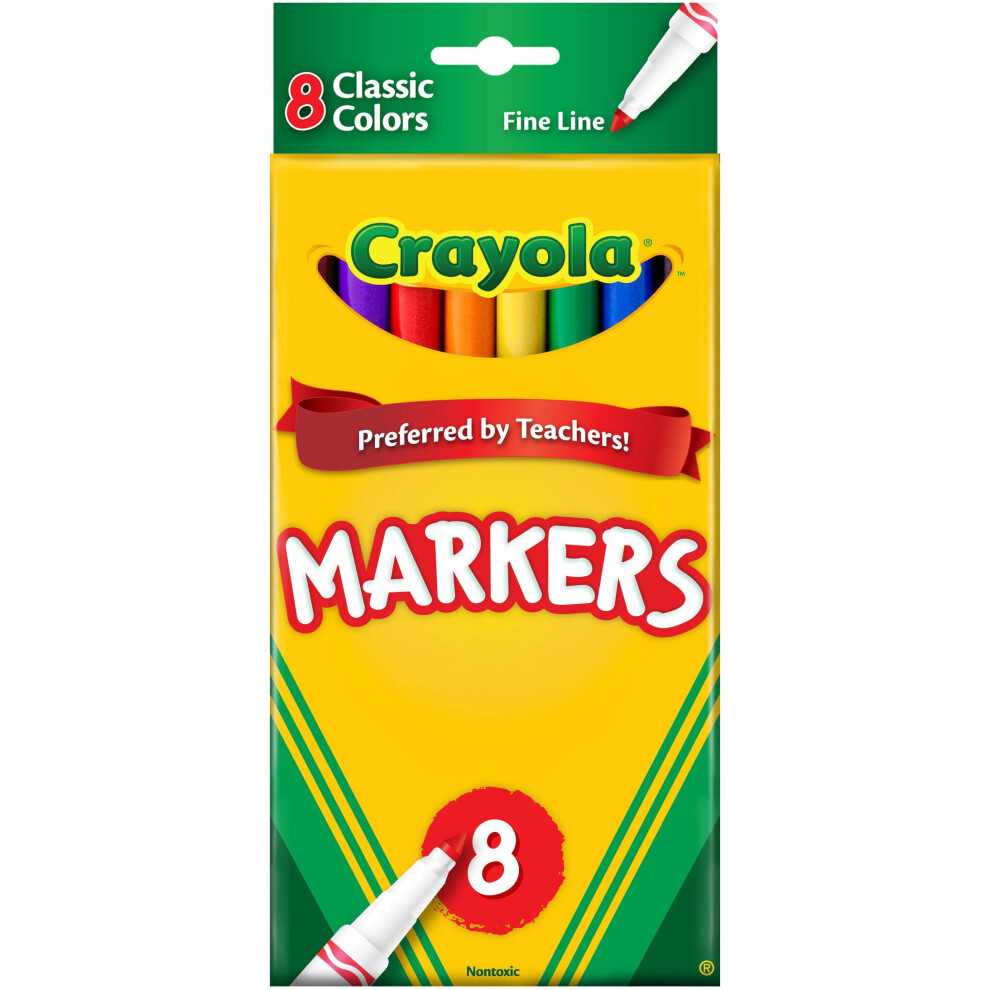 Crayola Fine Line Markers-Classic Colors 8/Pkg