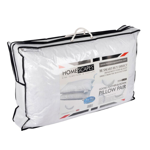 Homescapes Homescapes Goose Feather and Down Pillow Pair 2