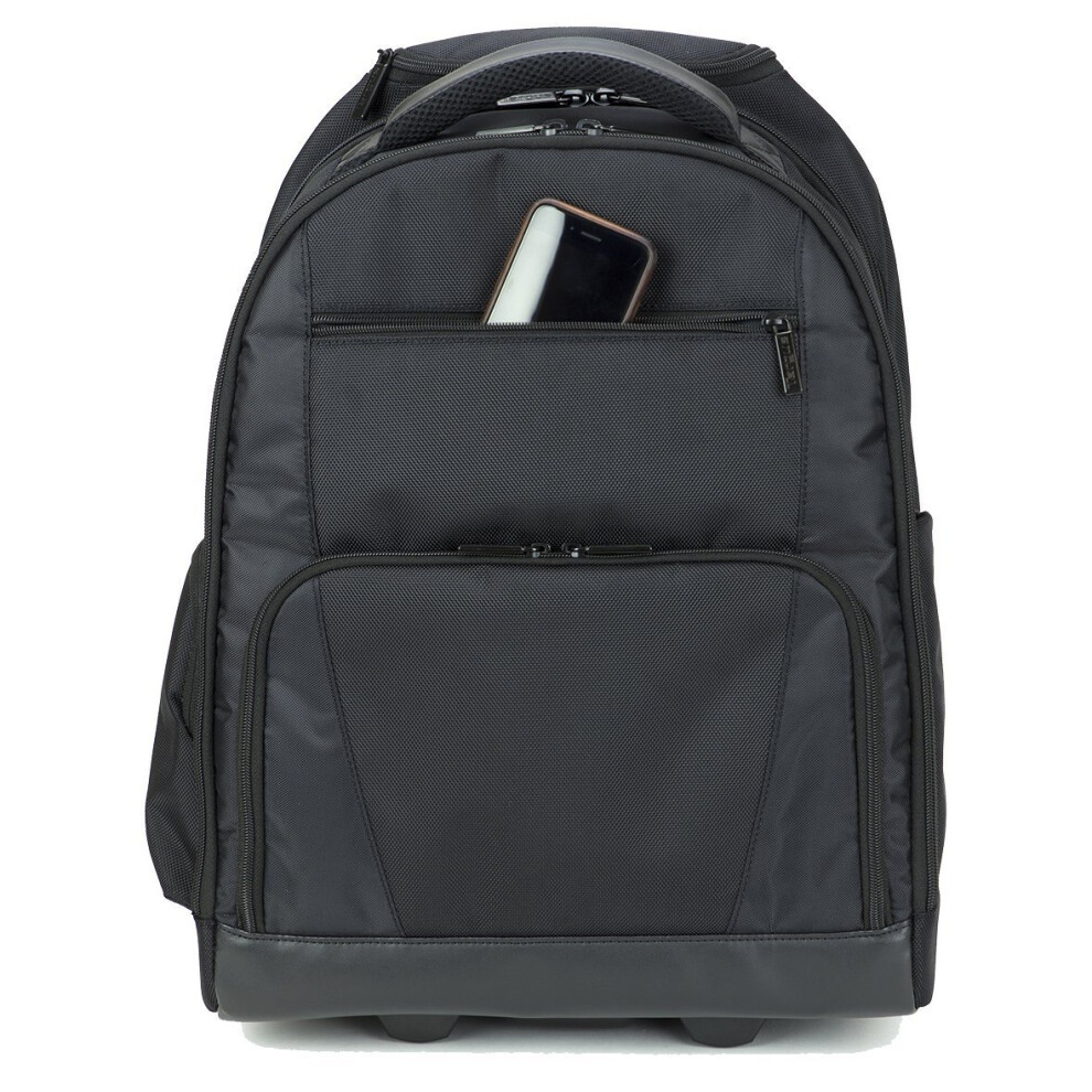 Targus TSB700EU City Gear Rolling Laptop Computer Backpack Fits 15-15.6" - Black