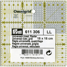 Omnigrid Metric Ruler W/Grid 15cmX15cm-