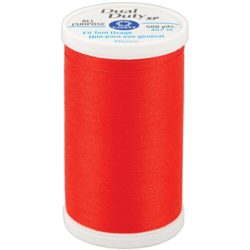 Filo Coats Dual Duty XP 500yd, Rosso Atom