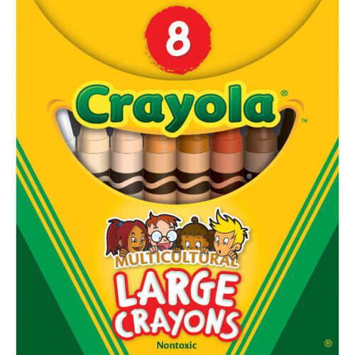 Crayola Crayola Large Washable Crayons-Multicultural 8/Pkg