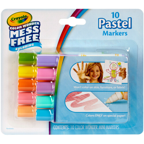 Crayola Crayola Color Wonder Mini Markers 10/Pkg-Pastels