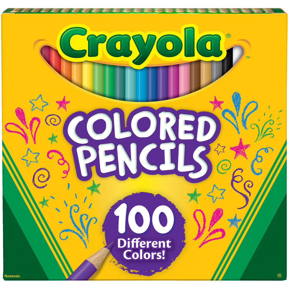 Crayola 100Pk Coloured Pencils | 100 Colouring Pencils Multicoloured