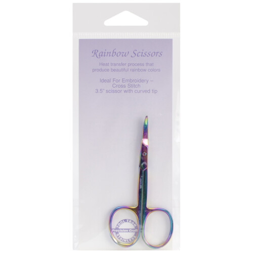 Tool Tron Curved Tip Scissors 3.5"-Rainbow