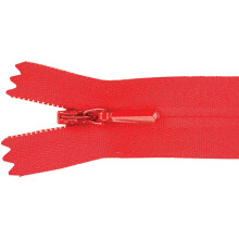 Neviditeln zips YKK Unique 22"""" cerven