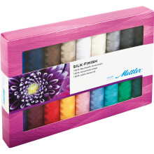 Mettler SFC18-KIT Baumwollgarn mit Seidenfinish, Geschenkpackung, 18 Stück, Farben können variieren