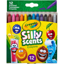 Crayolas Silly Scents Crayones Twistables, 12 Piezas, Suministros de Colorear, Regalo para Niños