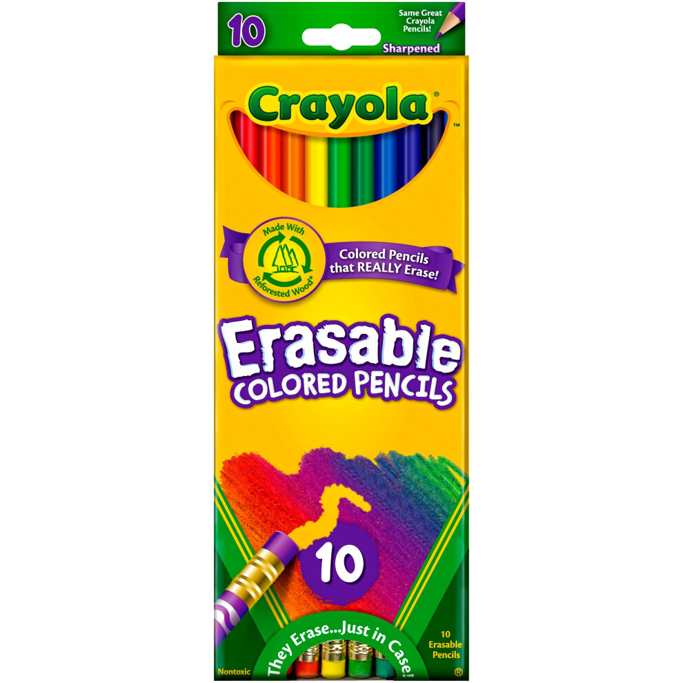 Crayola Erasable Colored Pencils-10/Pkg Long