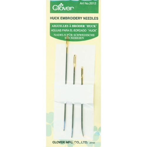 Clover Huck Embroidery Needles-Assorted 3/Pkg