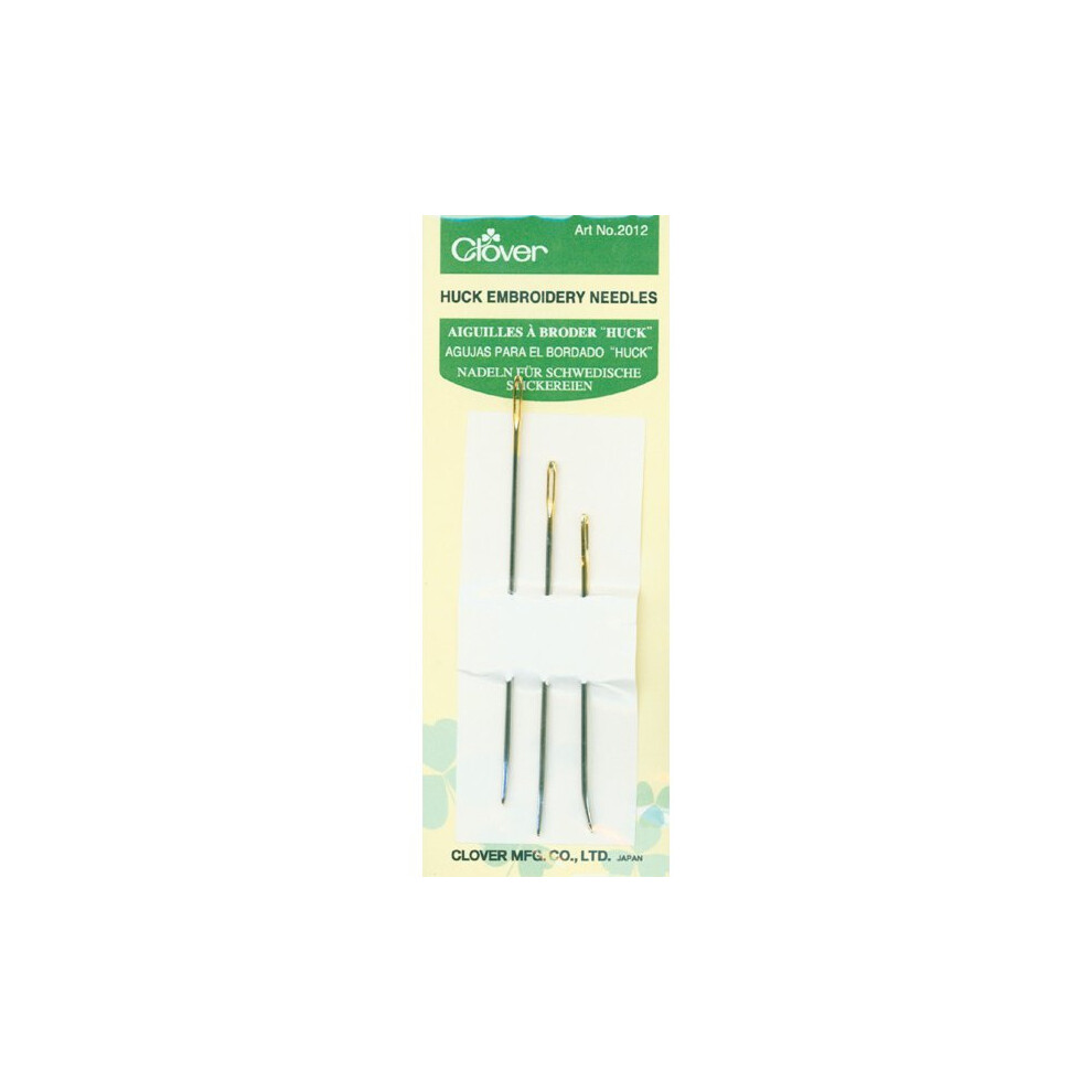 Clover Huck Embroidery Needles-Assorted 3/Pkg