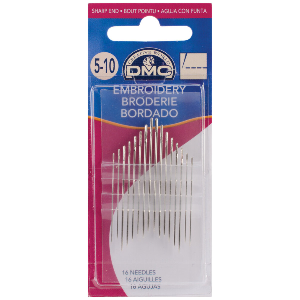 DMC Embroidery Hand Needles-Size 5/10 16/Pkg