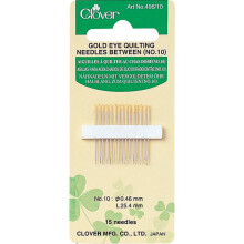 Clover Gold Eye Quilting Between Needles-Size 10 15/Pkg