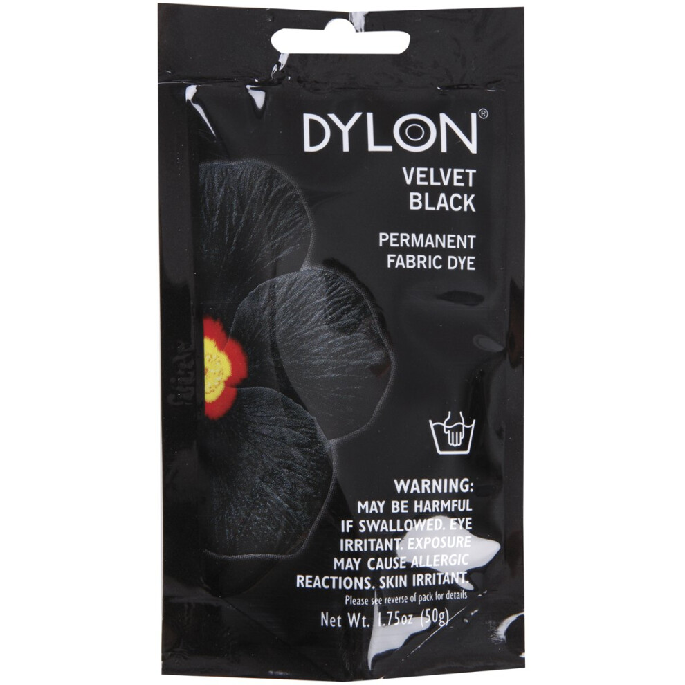 Dylon Permanent Fabric Dye 1.75oz-Velvet Black