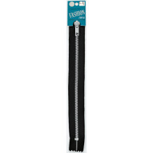 Coats & Clark F24A05-002 Μεταλλικός Φερμουάρ Αλουμινίου, 5", Μαύρος