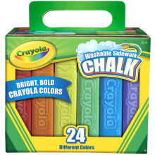 Crayola Washable Sidewalk Chalk-Assorted Colors 24/Pkg