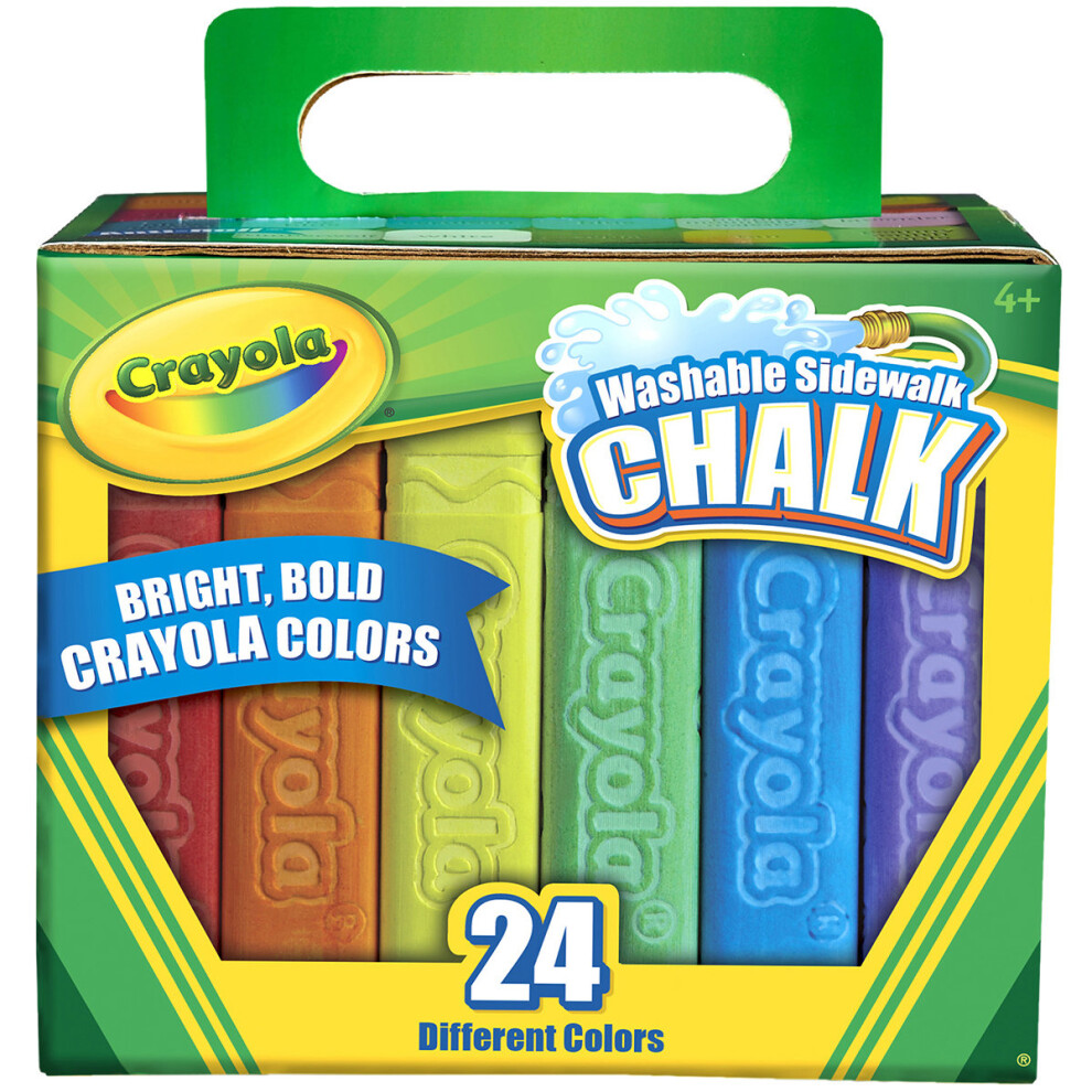 Crayola Washable Sidewalk Chalk Assorted Colors 24 Sticks - 51-2024