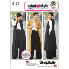 SIMPLICITY MIMI G STYLE PANTS, COAT OR VEST, AND KNIT TOP FO-20W-28W
