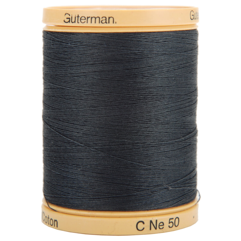 Gutermann Natural Cotton Thread Solids 876yd-Iron Grey
