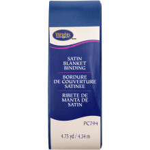 Wrights 117794584 Liens Satin pour Couverture, 2" X4-3/4 yd, Bleu Pierre