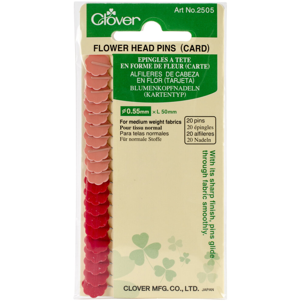 Clover Flower Head Pins -Size 32 100/Pkg