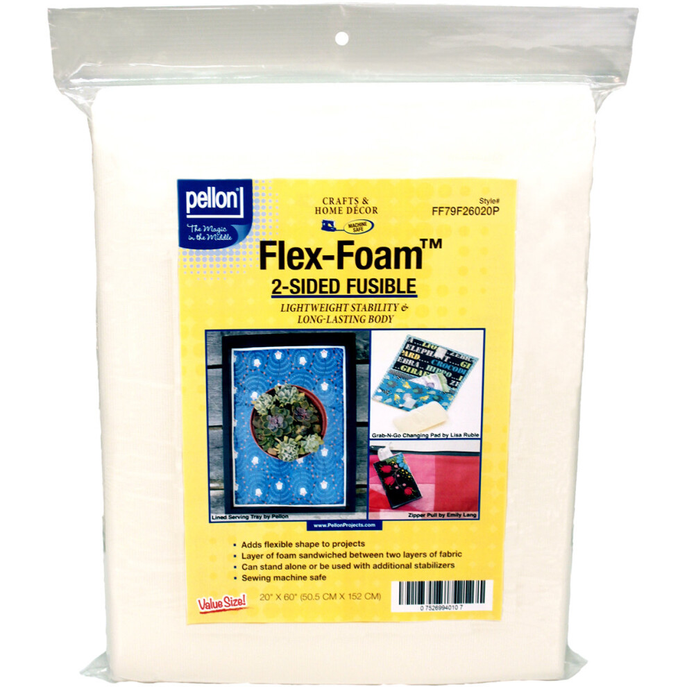 Pellon Flex-Foam 2-Sided Fusible Stabilizer-20"X60