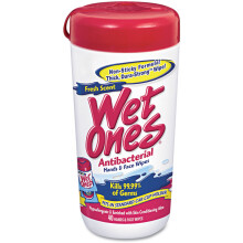 WetOnes Antibacterial Moist Towelette 5.75"x7.5" 40/Pkg-White