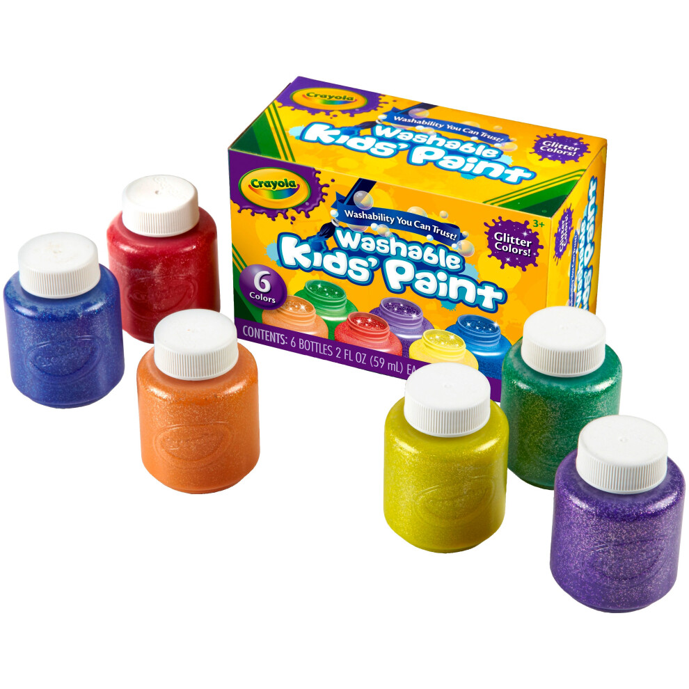 Crayola Washable Kids Paint 2oz 6/Pkg-Glitter