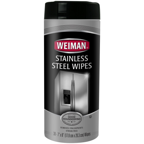 Weiman Stainless Steel Wipes-30 Wipes/Pkg