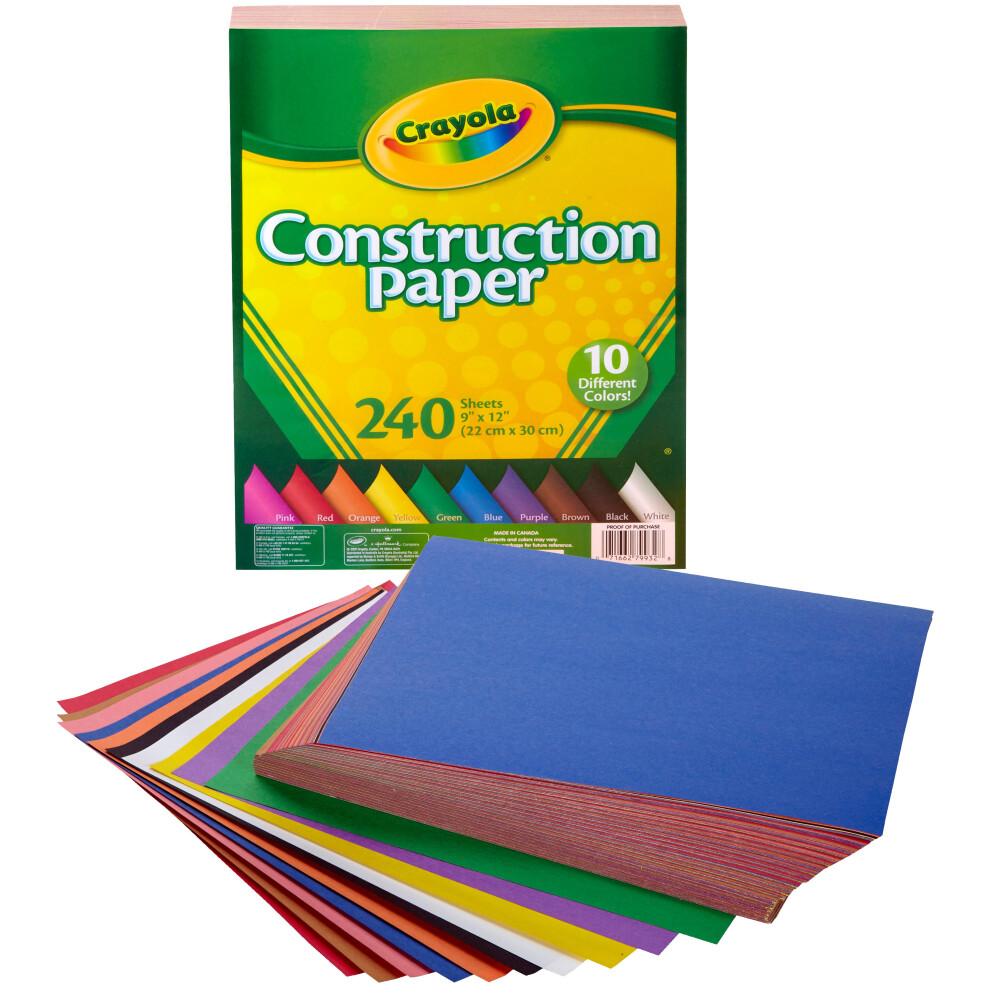 Crayola Construction Paper Pad 9"X12"-240 Sheets