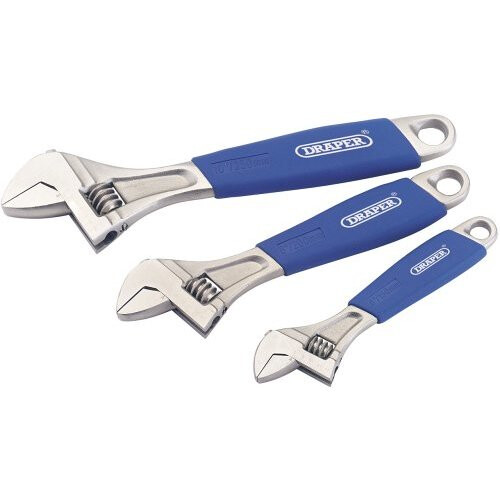 Draper Draper 88598 3-Piece Soft-Grip Adjustable Wrench Set