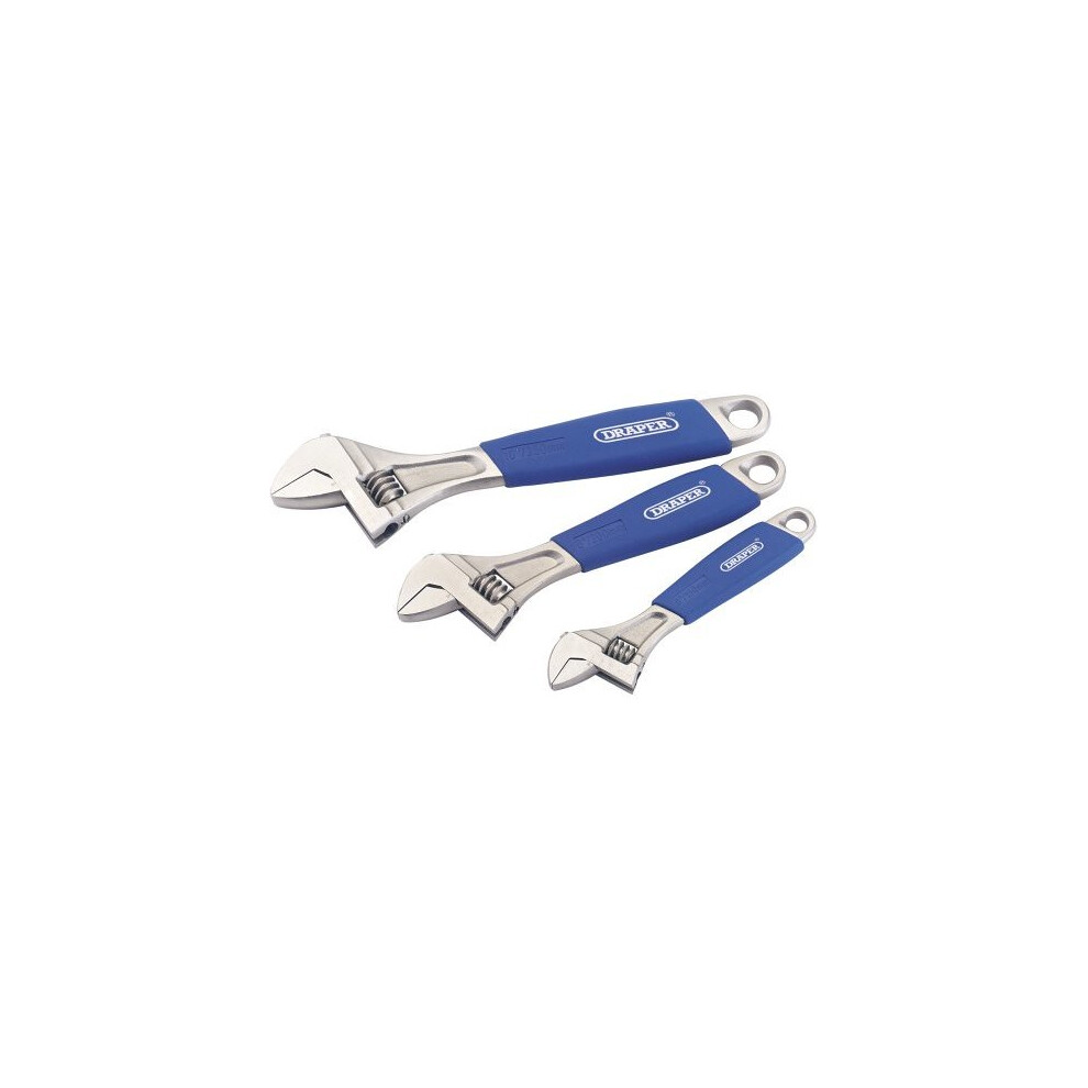 Draper 88598 3-Piece Soft-Grip Adjustable Wrench Set