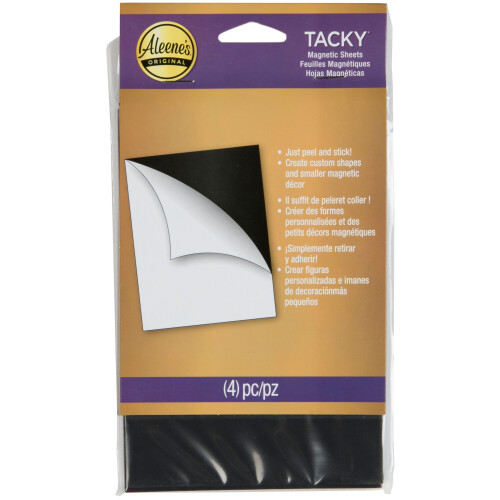 Aleene's Magnetic Tacky Sheets-4"X6" 4/Pkg
