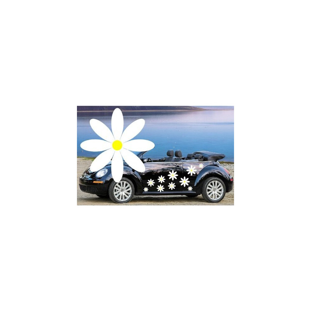 32, Daisy Flower Vinyl Car Decals,Stickers,Car Graphics,Daisies White 661799985123