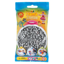 HAMA - 207-17 - Kreatives Gestalten - Perlen und Schmuck - Beutel mit 1000 Perlen - Grau