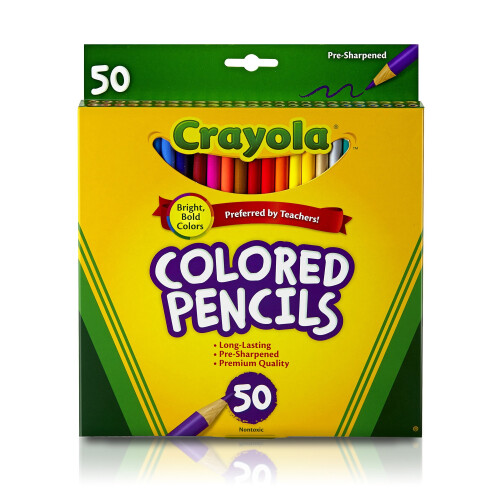 Crayola Crayola Colored Pencils Art Tools 50 Count Art Projects Adult Coloring
