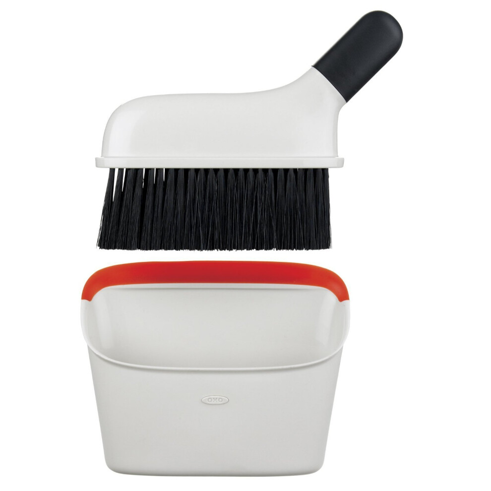 OXO Good Grips Compact Dustpan and Brush Set - Black/White/Red